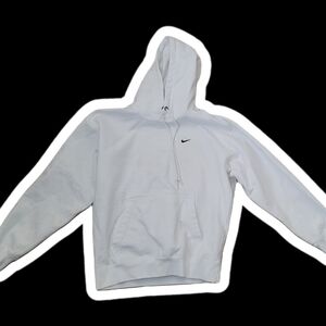 Nike Solo Swoosh Fleece Hoodie White Men's Size Small